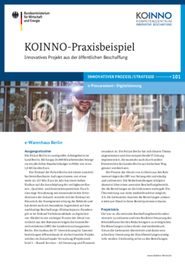 KOINNO-Praxisbeispiel: E-Warenhaus Berlin KOINNO-Praxisbeispiel: E-Warenhaus Berlin